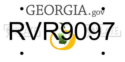 RVR9097 Georgia License Plate