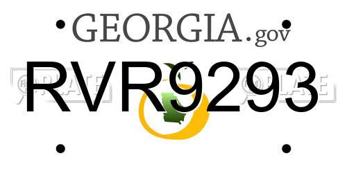 RVR9293 Georgia License Plate
