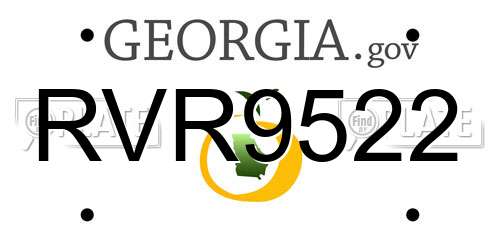 RVR9522 Georgia License Plate
