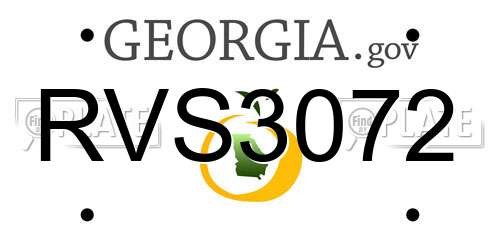 RVS3072 Georgia License Plate
