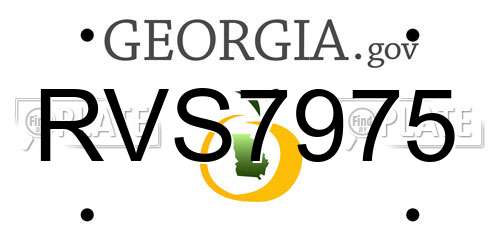 RVS7975 Georgia License Plate