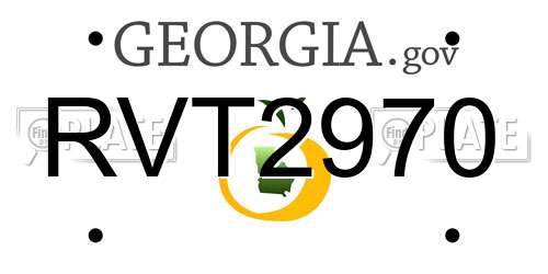RVT2970 Georgia License Plate