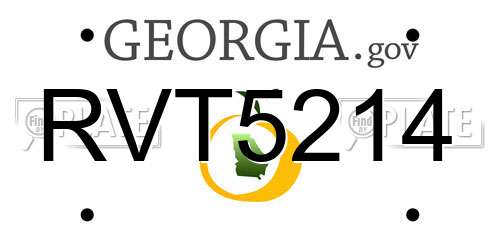 RVT5214 Georgia License Plate