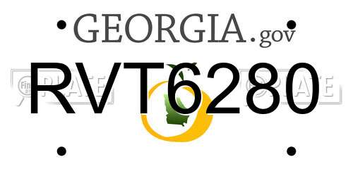 RVT6280 Georgia License Plate