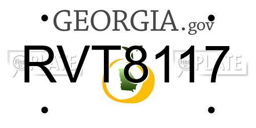 RVT8117 Georgia License Plate