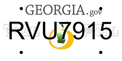 RVU7915 Georgia License Plate