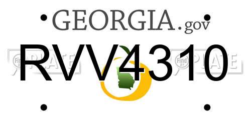 RVV4310 Georgia License Plate