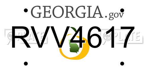 RVV4617 Georgia License Plate