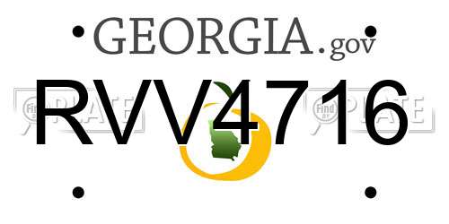 RVV4716 Georgia License Plate