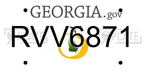 RVV6871 Georgia License Plate