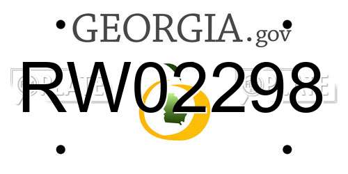 RW02298 Georgia License Plate