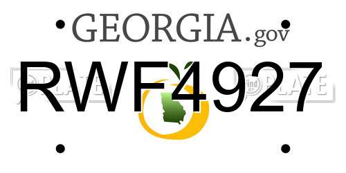 RWF4927 Georgia License Plate