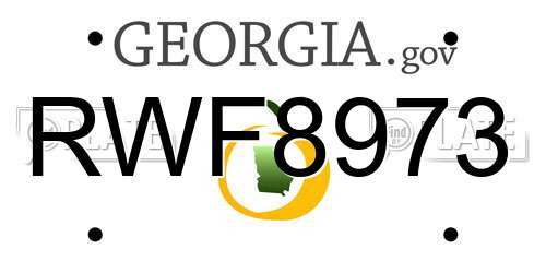RWF8973 Georgia License Plate