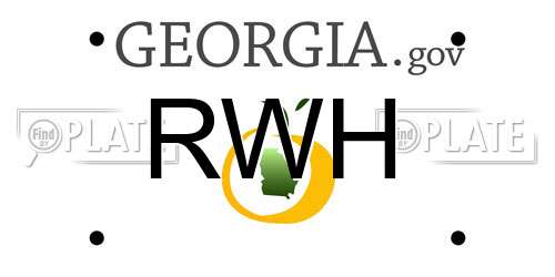 RWH Georgia License Plate