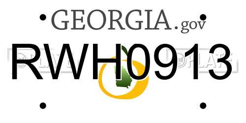 RWH0913 Georgia License Plate