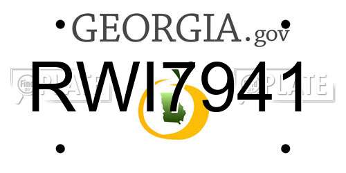 RWI7941 Georgia License Plate