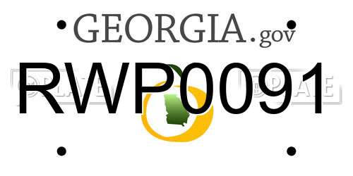 RWP0091 Georgia License Plate