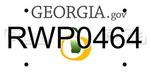 RWP0464 Georgia License Plate