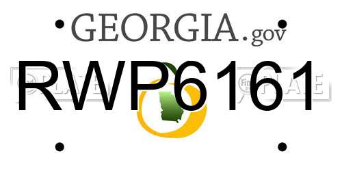 RWP6161 Georgia License Plate