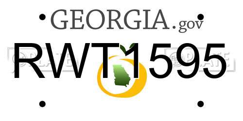 RWT1595 Georgia License Plate
