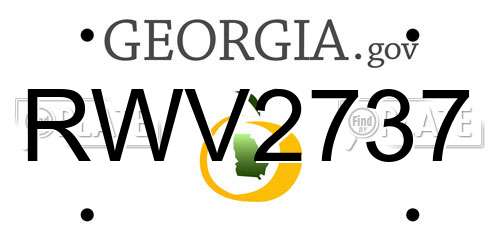 RWV2737 Georgia License Plate