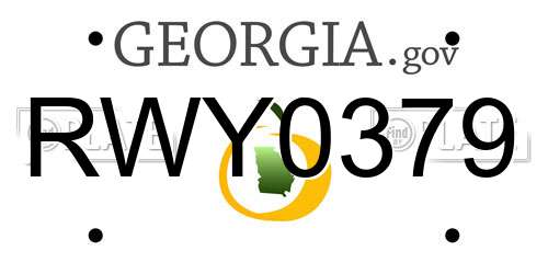 RWY0379 Georgia License Plate