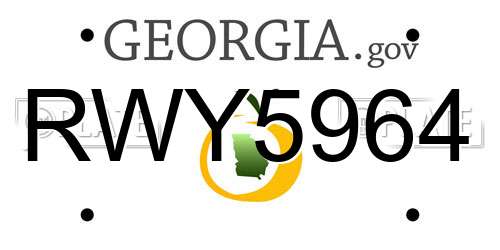 RWY5964 Georgia License Plate
