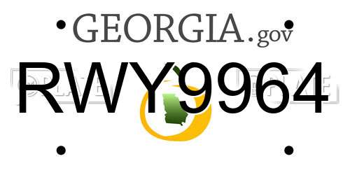 RWY9964 Georgia License Plate