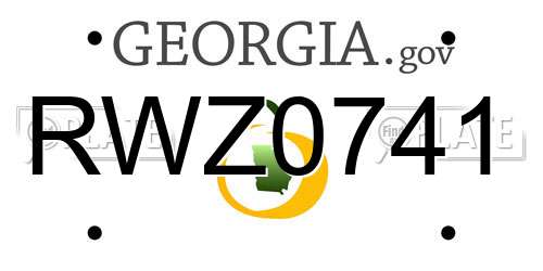 RWZ0741 Georgia License Plate