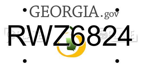 RWZ6824 Georgia License Plate