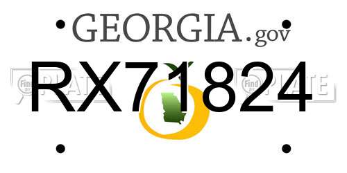 RX71824 Georgia License Plate