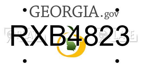 RXB4823 Georgia License Plate