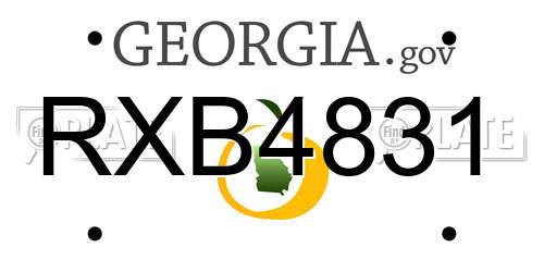 RXB4831 Georgia License Plate