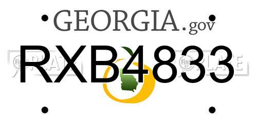 RXB4833 Georgia License Plate