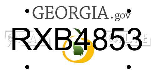 RXB4853 Georgia License Plate