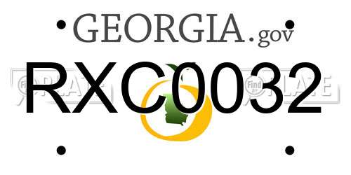 RXC0032 Georgia License Plate