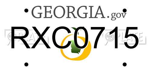 RXC0715 Georgia License Plate