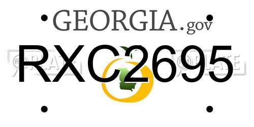 RXC2695 Georgia License Plate