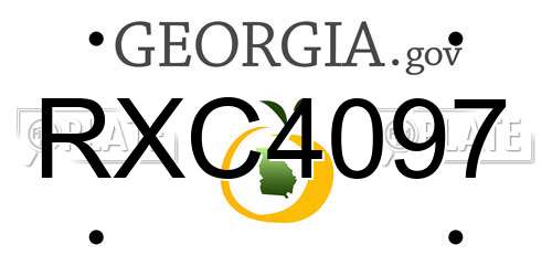 RXC4097 Georgia License Plate