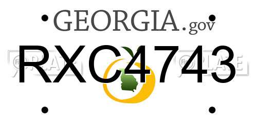 RXC4743 Georgia License Plate