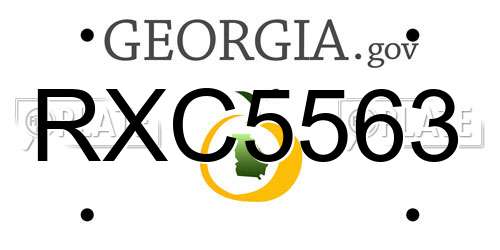 RXC5563 Georgia License Plate