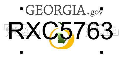 RXC5763 Georgia License Plate