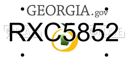 RXC5852 Georgia License Plate