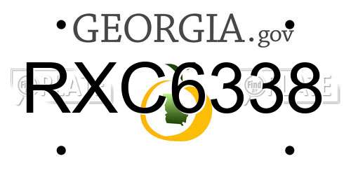 RXC6338 Georgia License Plate
