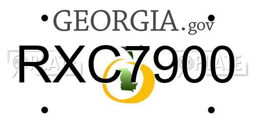 RXC7900 Georgia License Plate