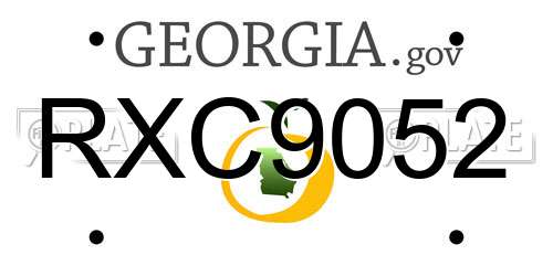 RXC9052 Georgia License Plate