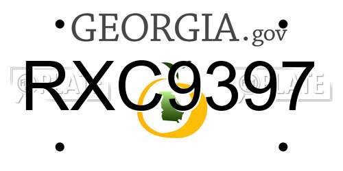 RXC9397 Georgia License Plate
