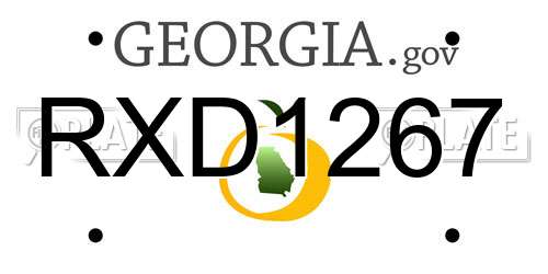 RXD1267 Georgia License Plate