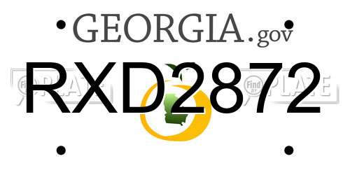 RXD2872 Georgia License Plate
