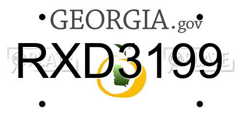 RXD3199 Georgia License Plate